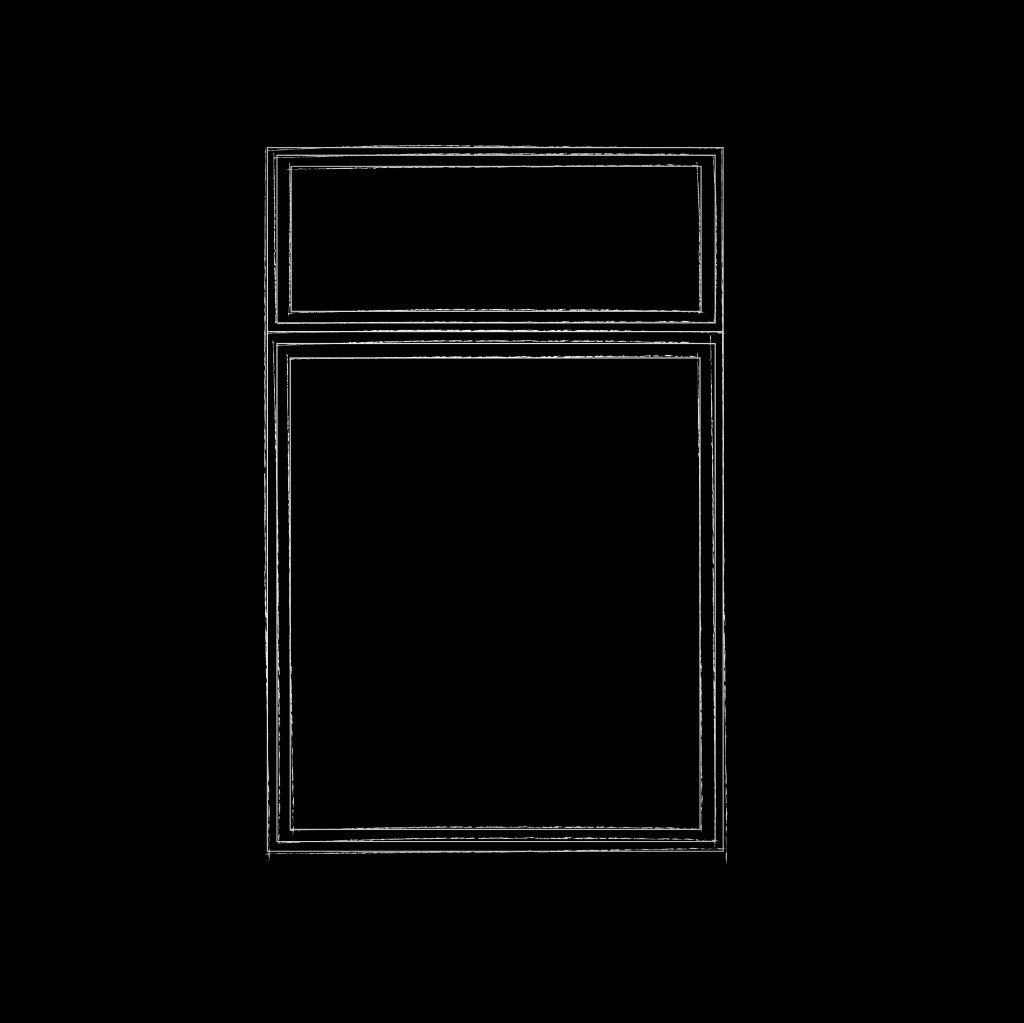 Small format picture window — line drawing